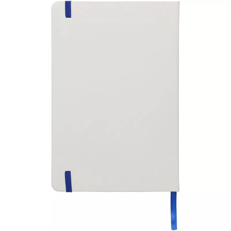 Biały notes A5 Spectrum z kolorowym paskiem - Biały-Błękit królewski (10713501)
