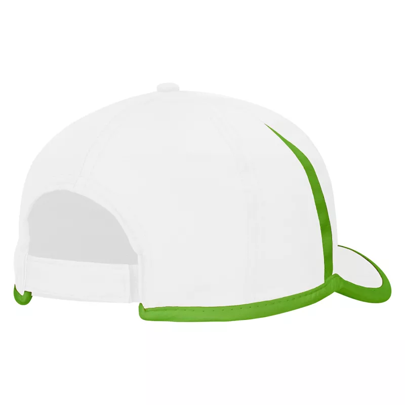 Czapka z daszkiem z poliestru RipStop 150g/m² #4004 - Biało-zielony butelkowy (HW-4004-WHITE / BRIGHT GREEN)