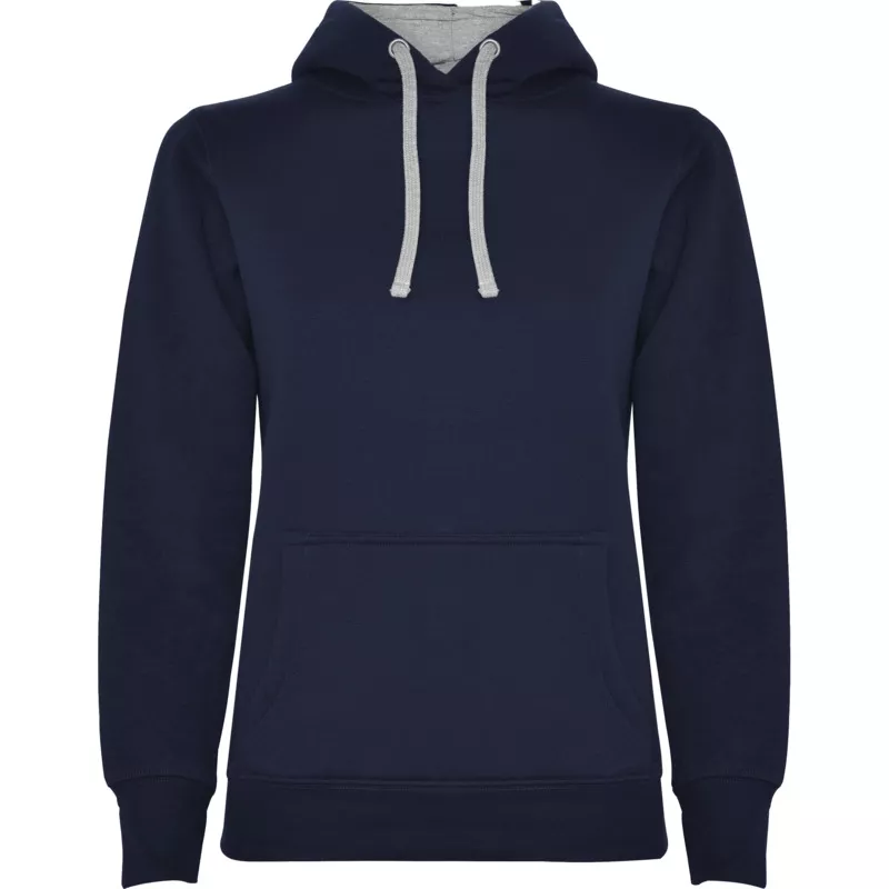 Damska bluza z kapturem 280 g/m² Roly Urban Women - Marl Grey-Navy Blue (R10688G5)