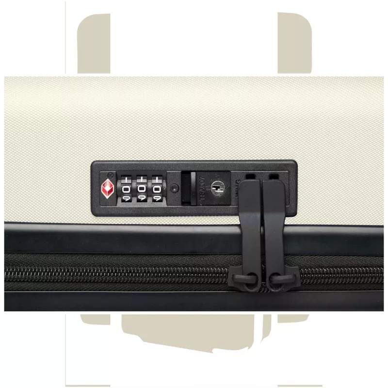 Rover twarda walizka na kółkach z tworzyw sztucznych pochodzących z recyklingu z certyfikatem GRS o wysokości 51 cm i pojemno - Sandstone (13004906)