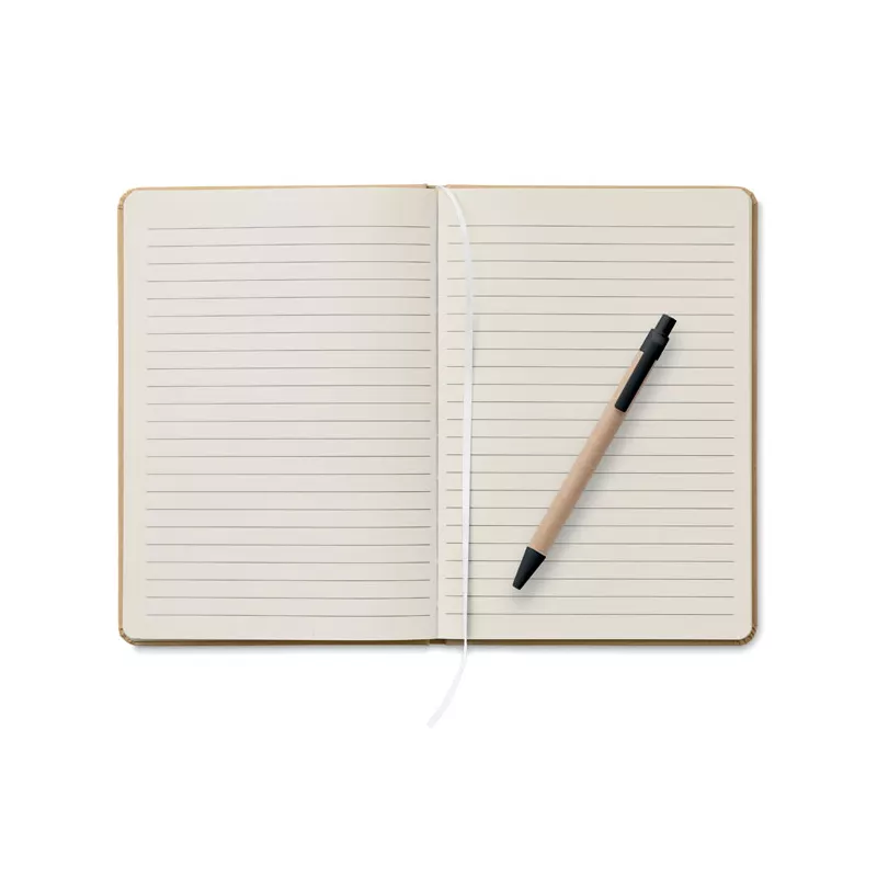 Notes A5 w okładce z kartonu 80 kartek w linię CARATIL - Czarny (MO2396-03)