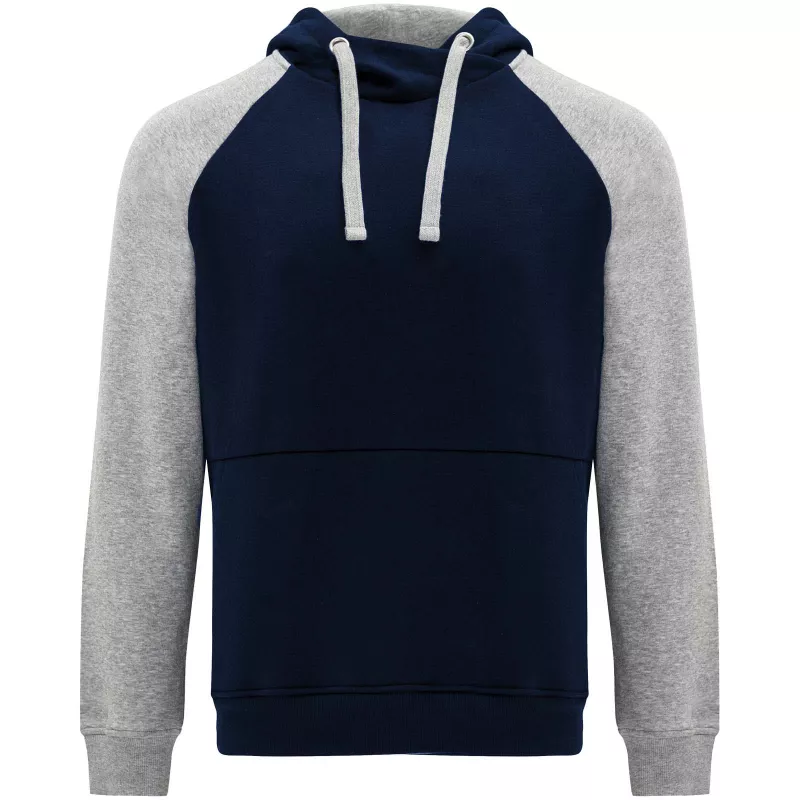 Badet dwukolorowa bluza z kapturem unisex - Navy Blue-Szary melanż (R1058-H_GREY-NAVYBLUE)