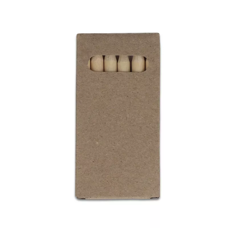 6 kredek do kolorowania w pudełku typu kraft - naturalny-t (LT91581-N0094)