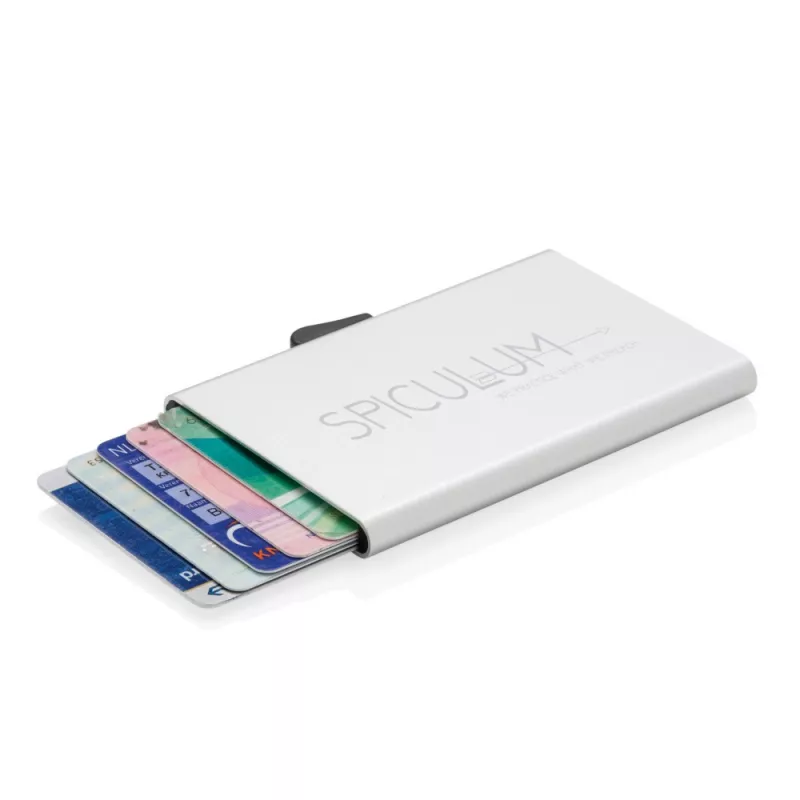 Etui na karty kredytowe C-Secure, ochrona RFID - srebrny (P820.492)