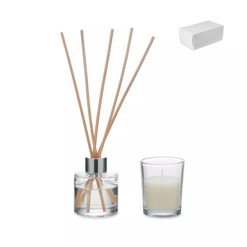Zestaw dyfuzor zapachowy 40 ml i świeca MUSKA SET - Przezroczysty (MO3112-22)