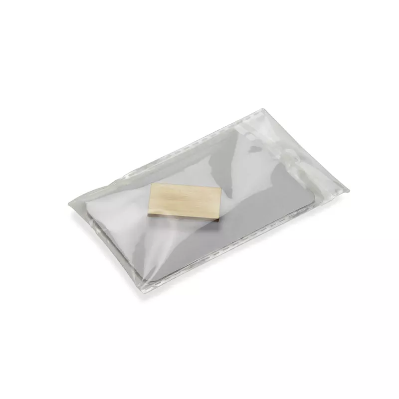 Przypinka bambusowa 32 x 19 mm PINBOO - beżowy (29199-17)