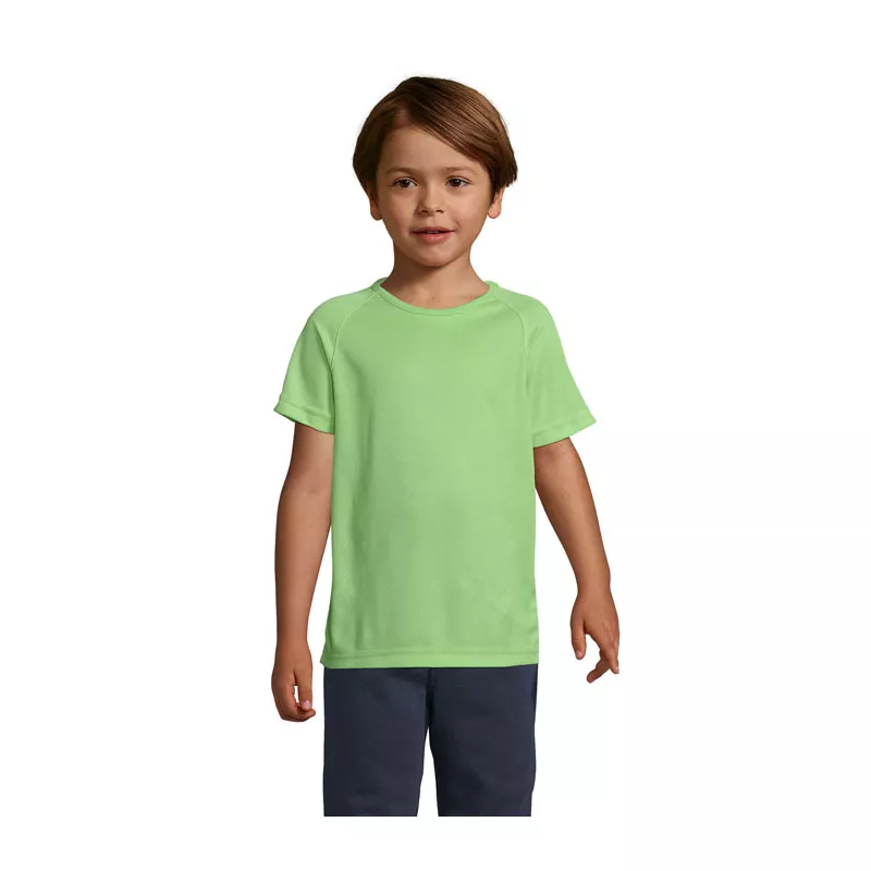 Koszulka sportowa dziecięca 140 g/m² Sol's SPORTY KIDS - Apple Green (S01166-AG)