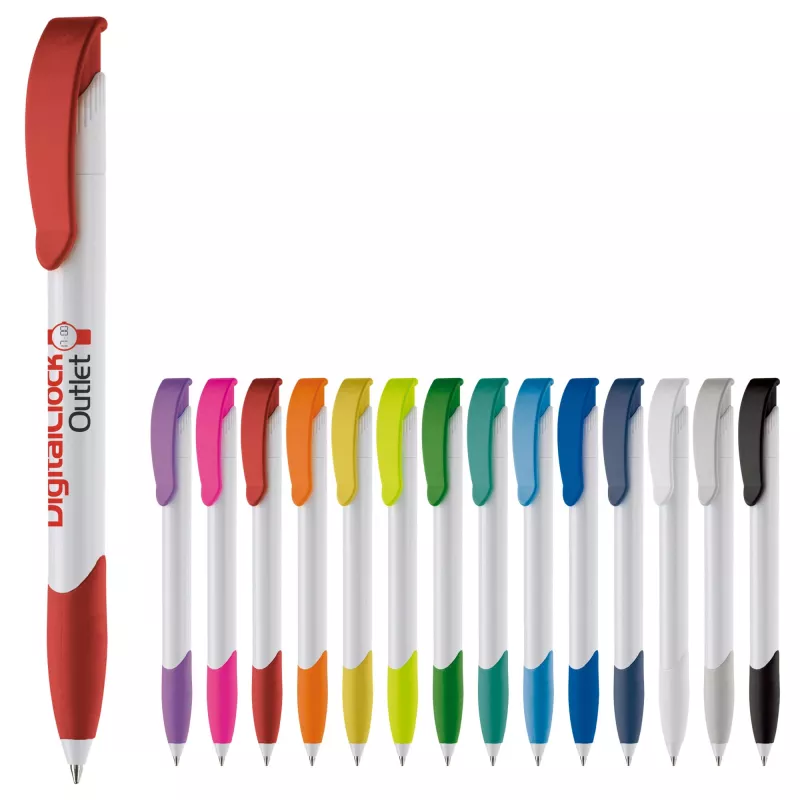 Długopis Apollo (kolor nietransparentny) - biało / jasnozielony (LT87100-N0132)