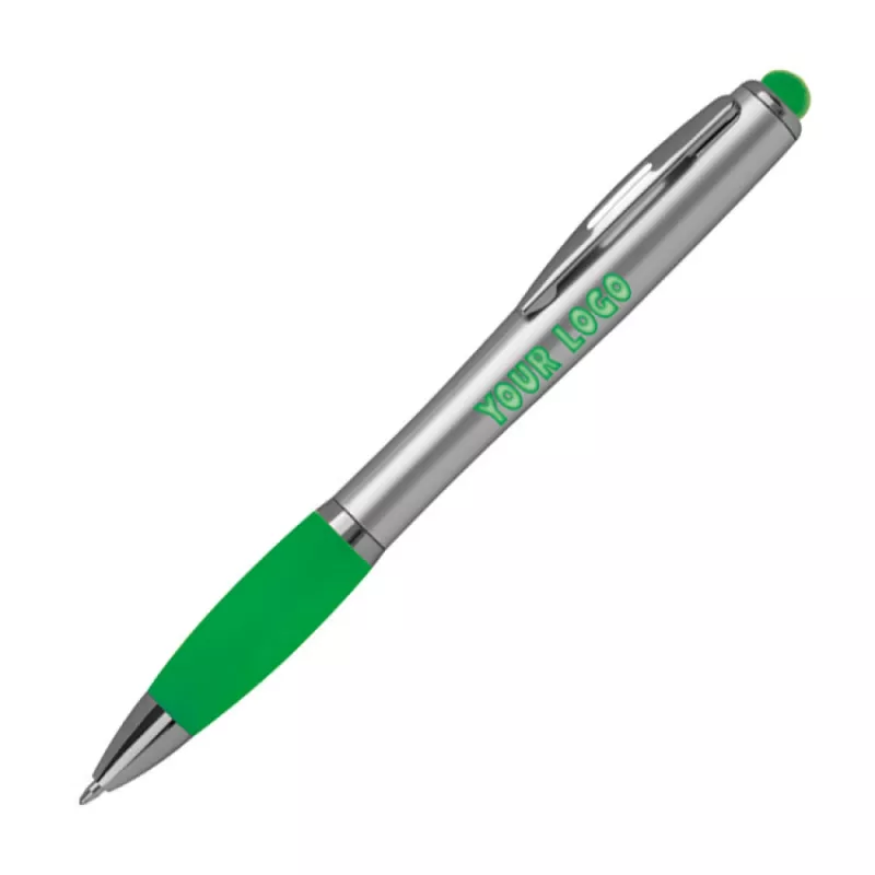 Długopis z podświetlanym logo - zielony (1076409)