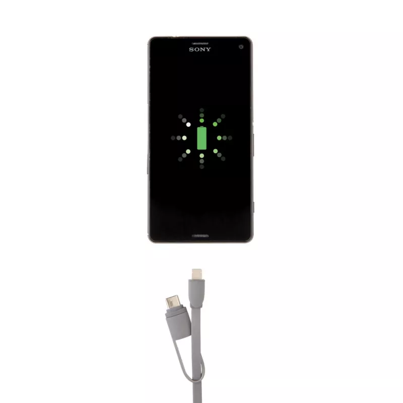 Zwijany kabel do ładowania i synchronizacji 3 w 1 - biały (P302.223)