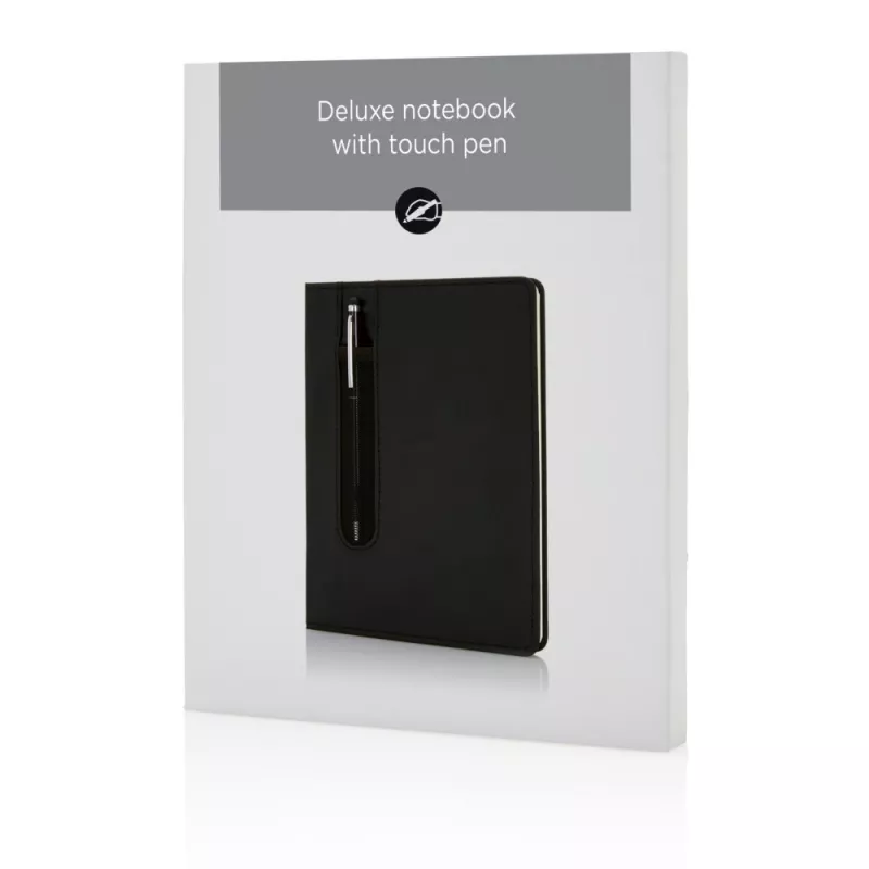 Notatnik A5 Deluxe, touch pen - czarny (P773.311)