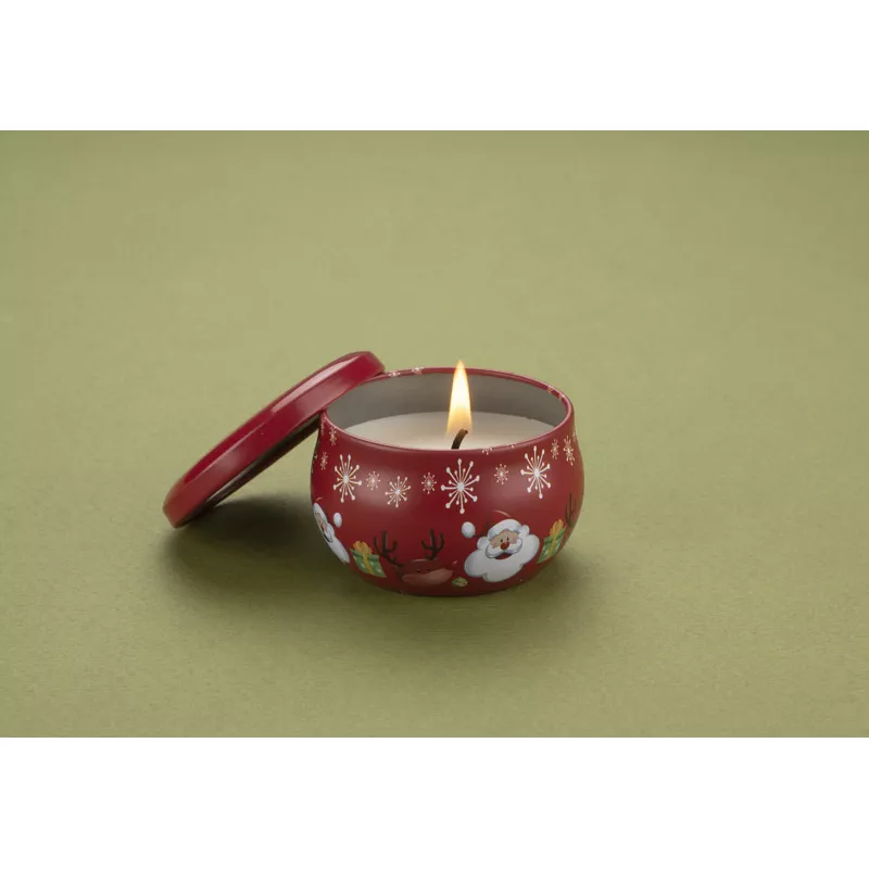 Świeczka sojowa o zapachu delikatnego rumianku KERI - czerwony (08505-04)