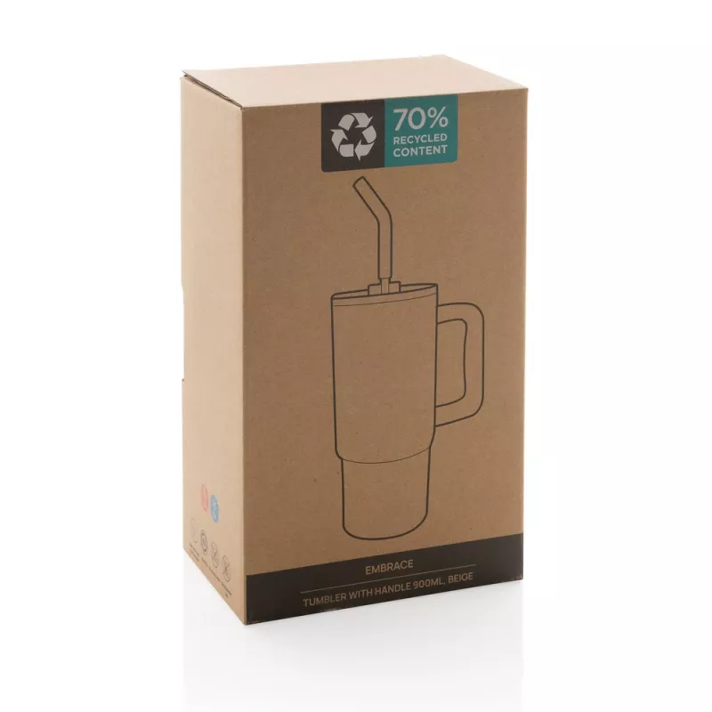 Kubek termiczny 900 ml Embrace - beżowy (P437.3019)