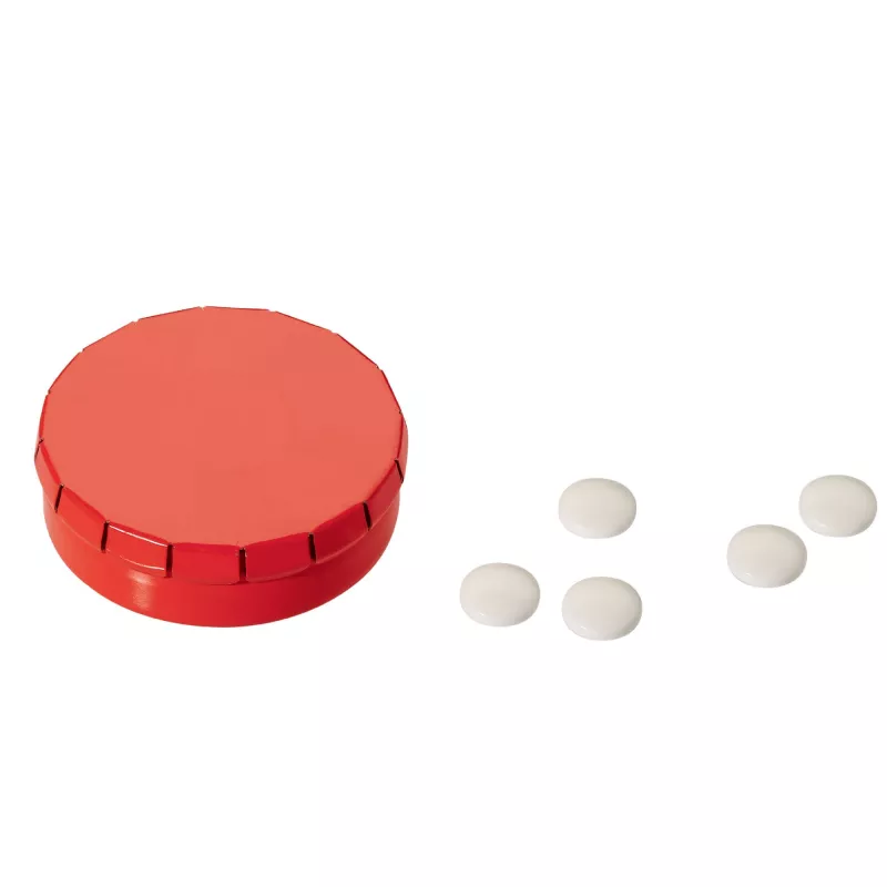 Miętówki w pudełku 'Click' - czerwony (LT91794-N0021)