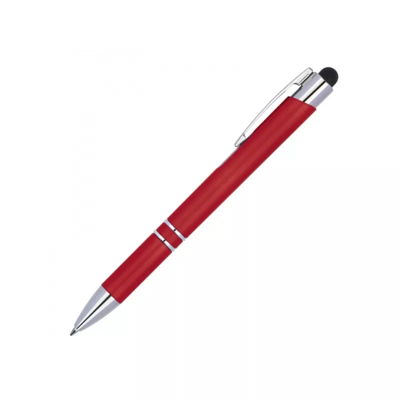 Długopis plastikowy touch pen WORLD - czerwony (089205)