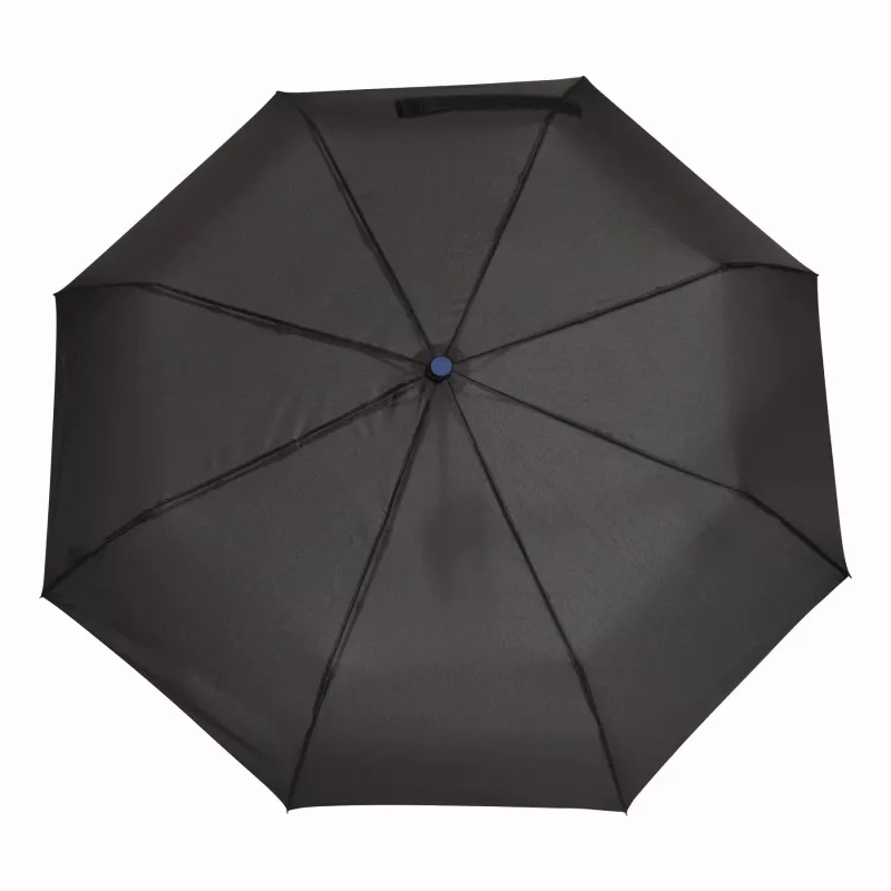 Automatycznie otwierany i składany, wiatroodporny parasol kieszonkowy - czarny, niebieski (56-0101250)