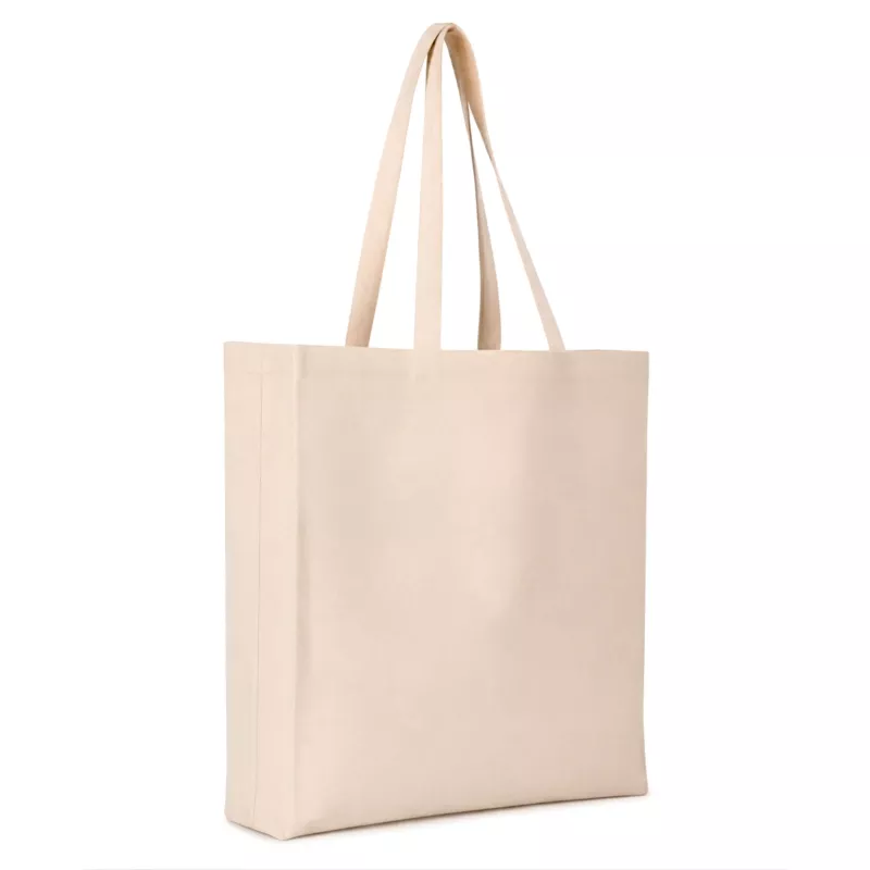 Torba bawełniana 140 g/m², 38 x 41 z dnem 10 cm i zaprasowane boki - ecru (TORBA-140-DB-ECRU)