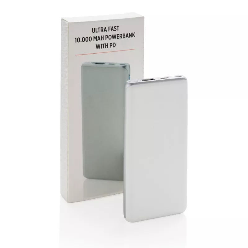 Ultra szybki power bank 10000 mAh z PD - biały (P324.673)