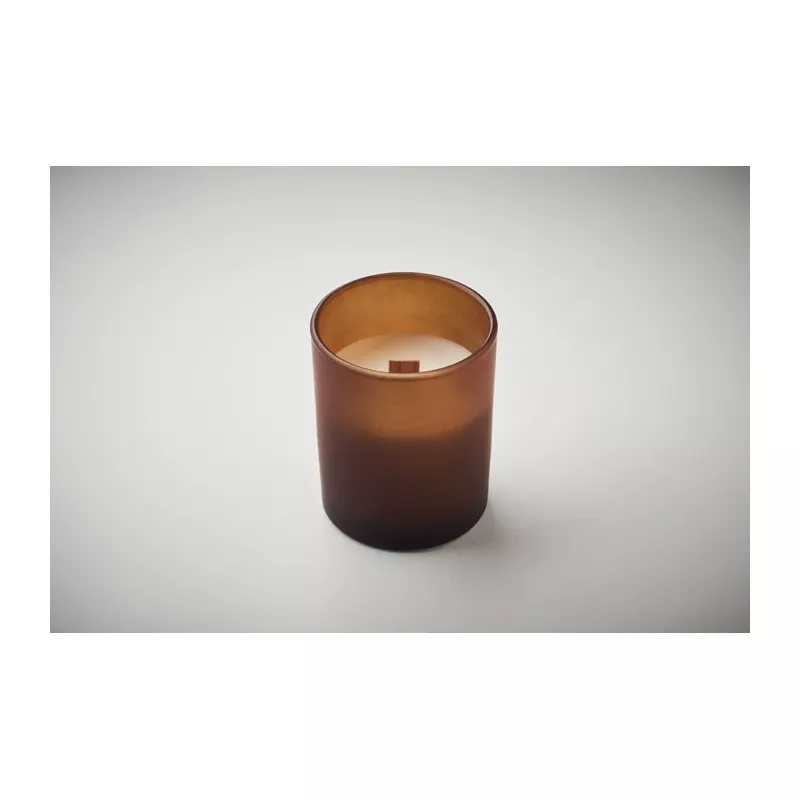 Świeca zapachowa wanilia w szkle 80 g KIVAS WOOD - Brazowy (MO2708-01)