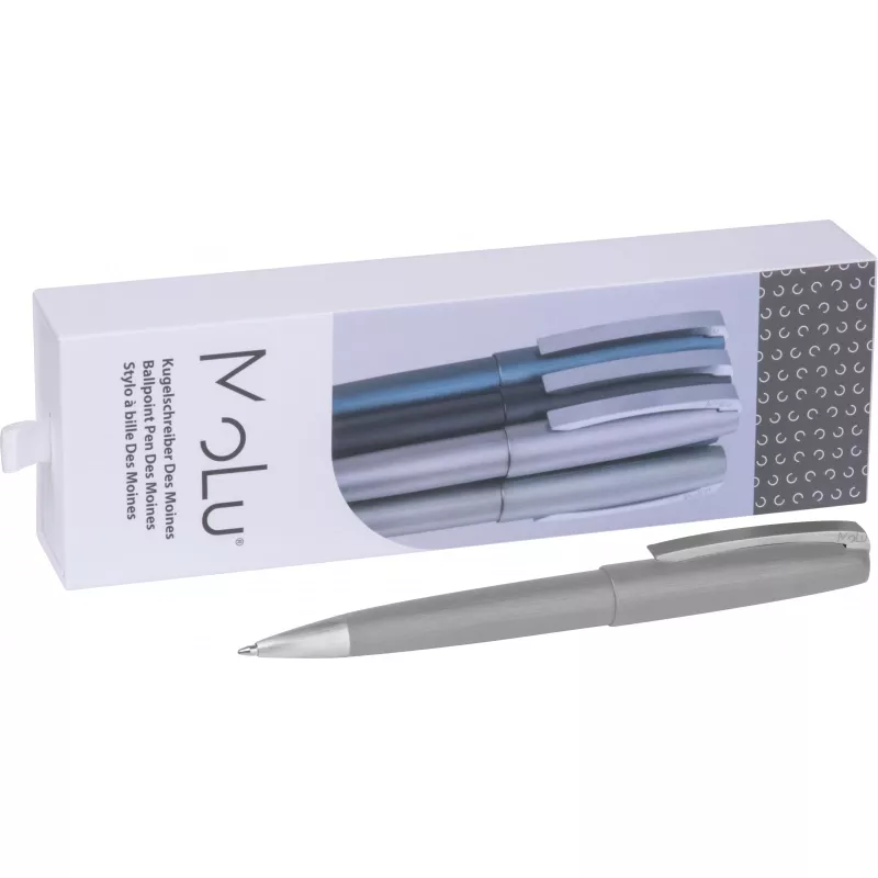 Metalowy długopis Des Moines MoLu - szary (533707)