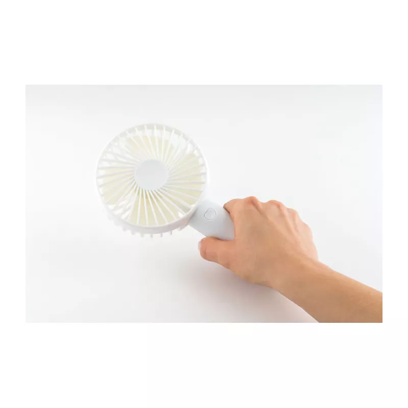 Wentylator ręczny z podstawką 2000 mAh DINI - Bialy (MO9599-06)