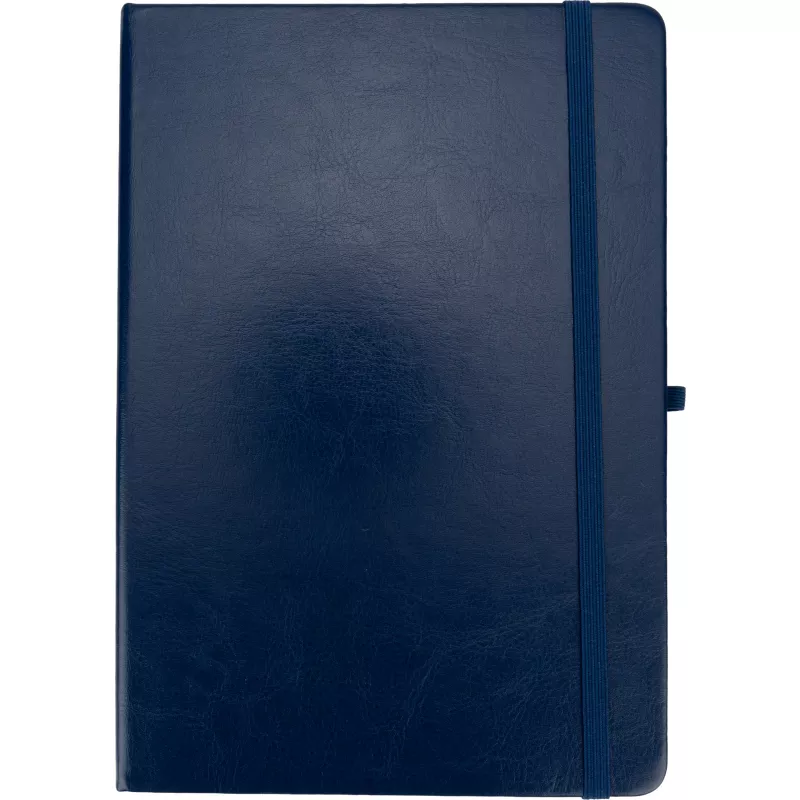Notatnik A5 w linie z PU z recyklingu CLEO - granatowy (2374844)