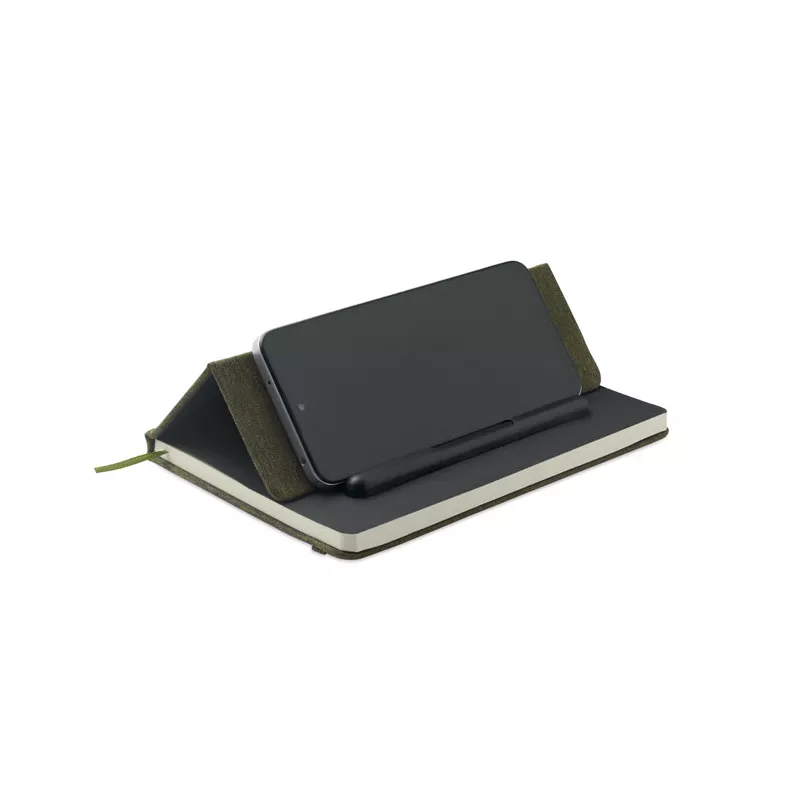 Notes A5 z długopisem 96 kartek w linię RINBOOK - Ciemnozielony (MO2687-60)