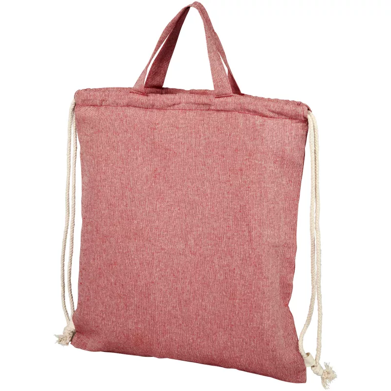 Plecak Pheebs bawełniany z recyklingu o gramaturze 150 g/m², 38 x 42 cm - Czerwony melanż (12045903)