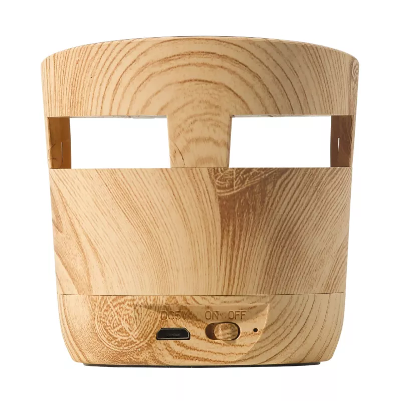 Głośnik o wyglądzie drewna 3W i ładowarka bezprzewodowa 5W - drewniany  / jasny (LT95093-N9393)