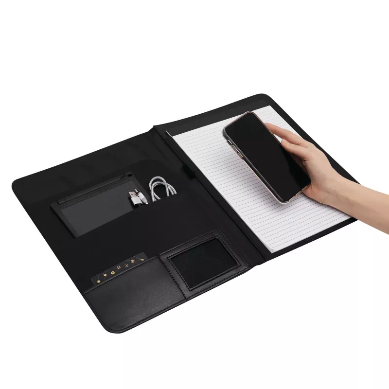Teczka NOBLESSE z notesem w formacie A4 - czarny (56-1103177)
