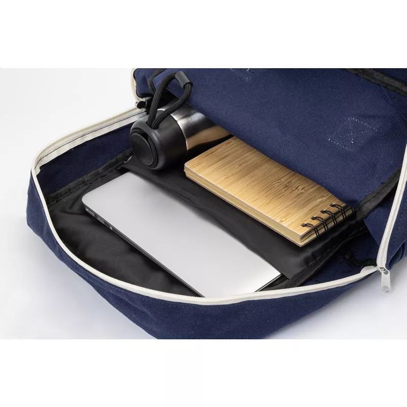 Rekan Back plecak z recyklingowanego płótna - niebieski (AP800613-06)