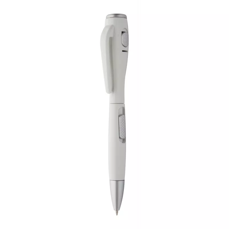 Senter długopis z latarką - biały (AP791520)