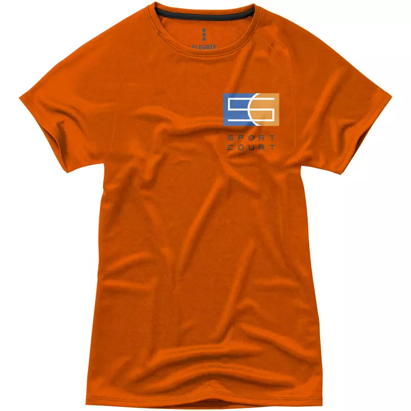 Damski T-shirt Niagara z krótkim rękawem z dzianiny Cool Fit odprowadzającej wilgoć - Pomarańczowy (39011-ORANGE)