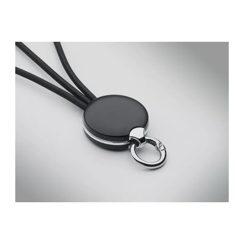 Zestaw długopis i brelok z kablem USB INTWOS - Czarny (MO3152-03)