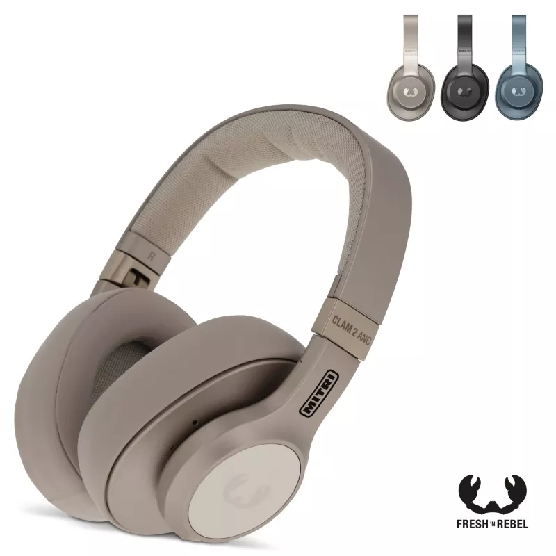3HP4102 | Fresh 'n Rebel Clam 2 ANC Bluetooth Over-ear Headphones - ciemnoszary (LT49726-N0060)