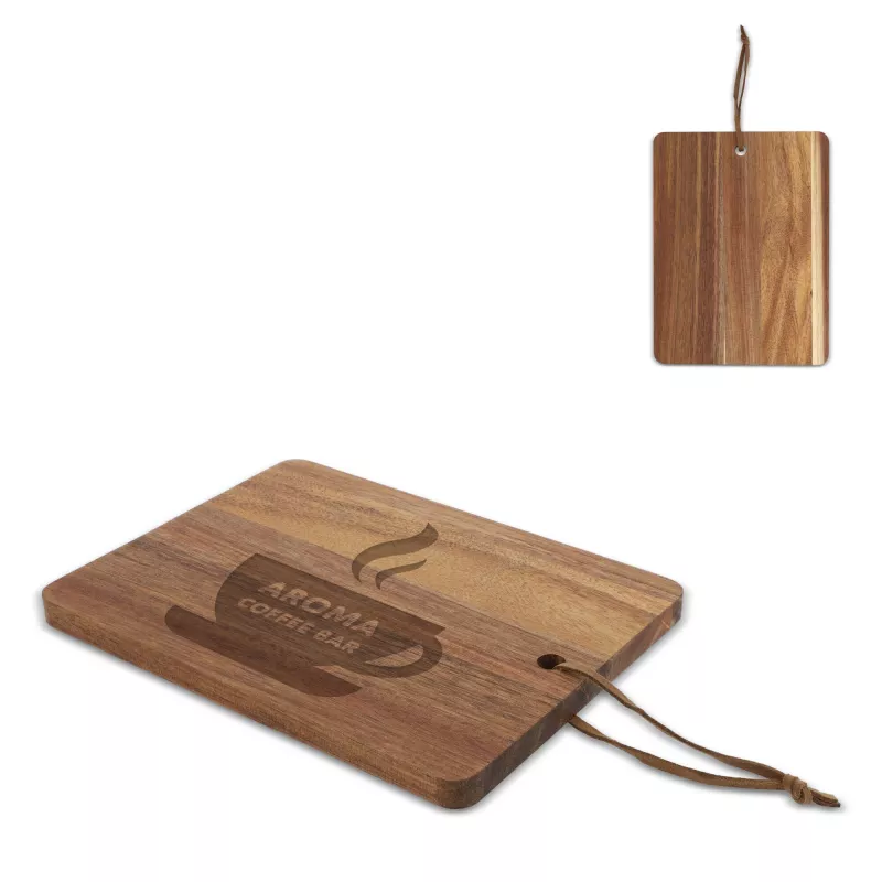 Akacjowa deska do serwowania 20 x 15 x 1,2 cm - drewniany (LT94491-N0093)