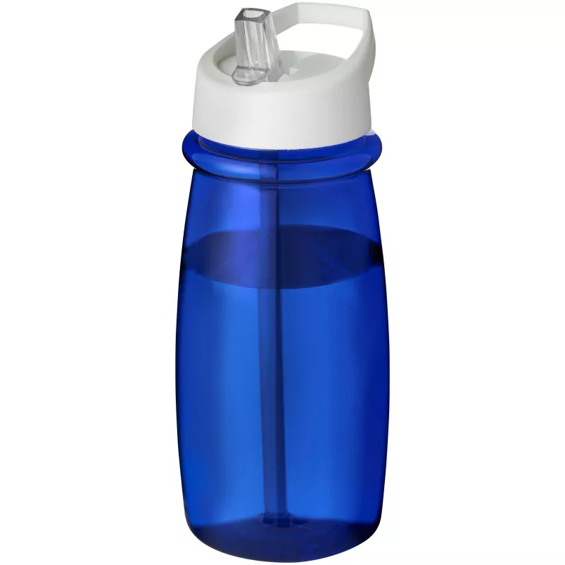 Bidon H2O Pulse o pojemności 600 ml z wieczkiem z dzióbkiem - Biały-Niebieski (21088206)