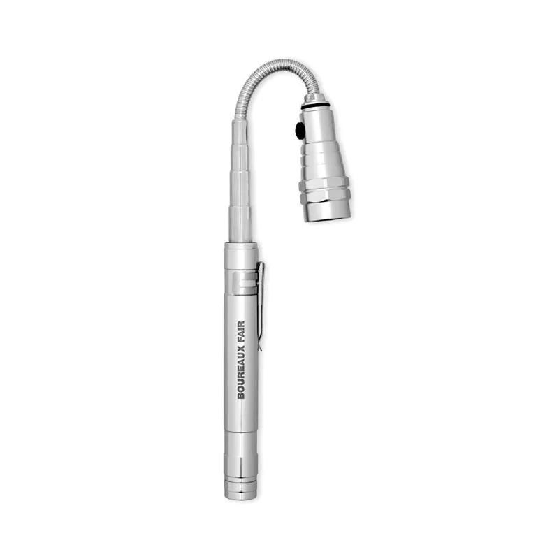 Latarka teleskopowa z magnesem STRETCH-TORCH - Srebrny (MO8621-14)