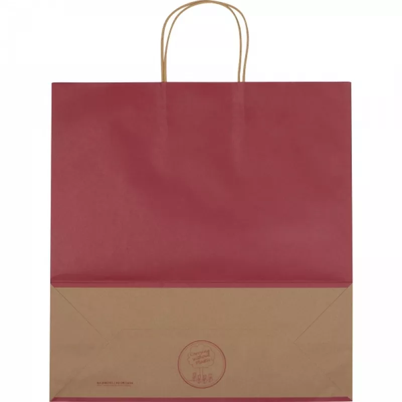 Torba papierowa duża 120 g/m2 GUS - bordowy (6181702)