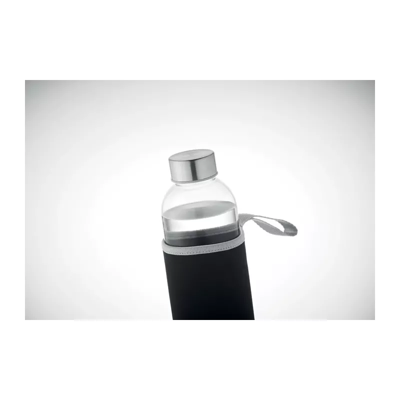 Butelka szklana 750 ml w neoprenowym etui UTAH LARGE - Czarny (MO6545-03)