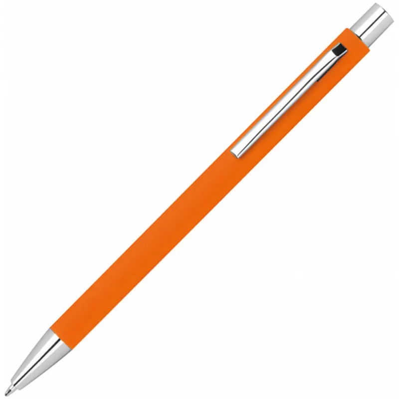 Długopis metalowy z powierzchnią soft touch - pomarańczowy (1368010)