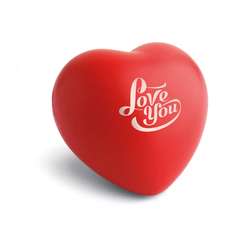 Antystres w kształcie serca z pianki PU LOVY - Czerwony (IT3459-05)