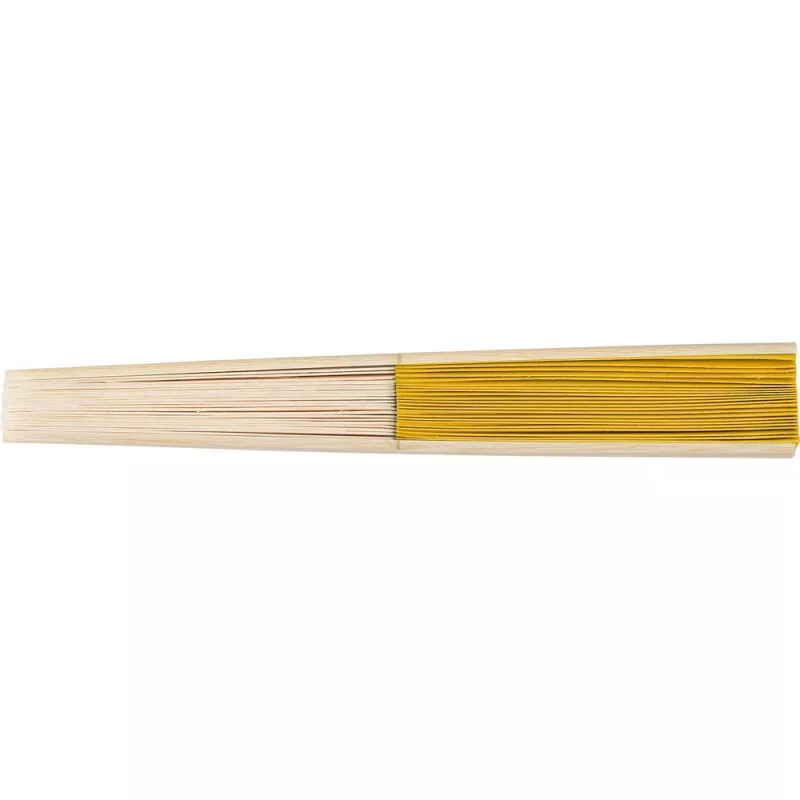 Wachlarz z bambusa - żółty (V2201-08)