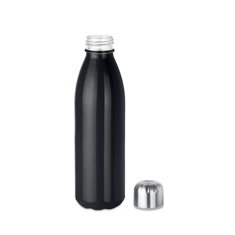 Butelka szklana ze stalową pokrywką 650 ml ASPEN GLASS - Czarny (MO9800-03)