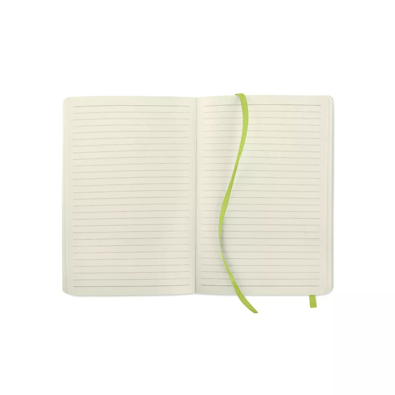 Notes A5 z recyklingu 80 kartek w linię BRETA - Limonka (MO2118-48)