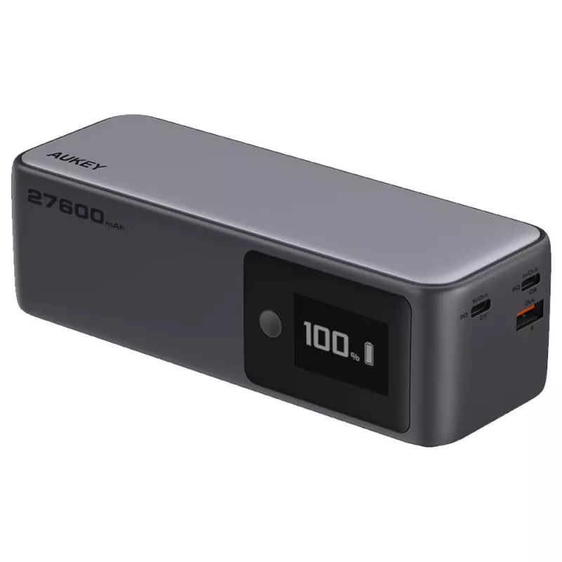 Power bank 27600 mAh, 140 W, Aukey - srebrny (VAM15-32)
