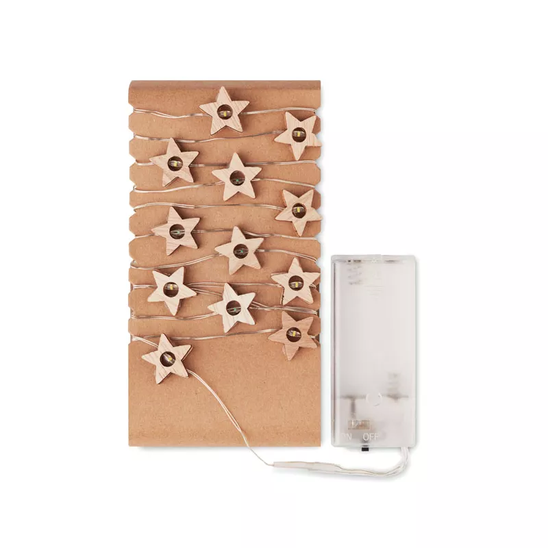 Łańcuch świetlny 20 LED z gwiazdkami MILKY WAY - Drewna (CX1462-40)