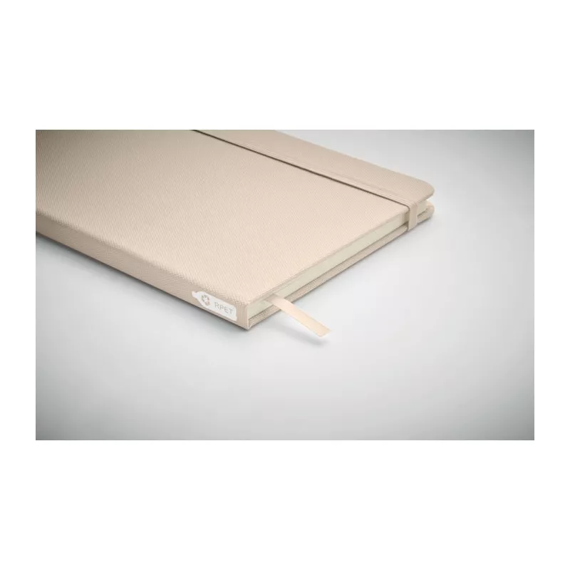 Notes A5 w okładce z RPET 80 kartek w linię NOTE RPET - Zgaszona Biel (MO9966-43)