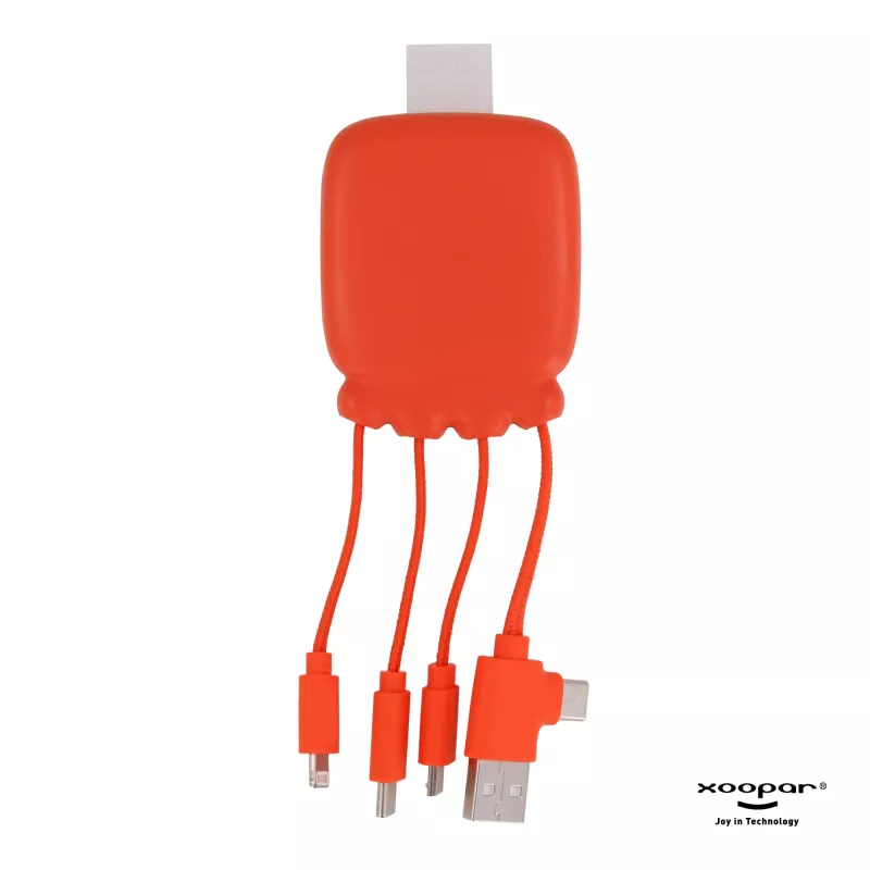 3192 | Xoopar Octopus Gamma 2 Bio Charging cable with 3.000mAh Powerbank - pomarańczowy (LT41410-N0026)