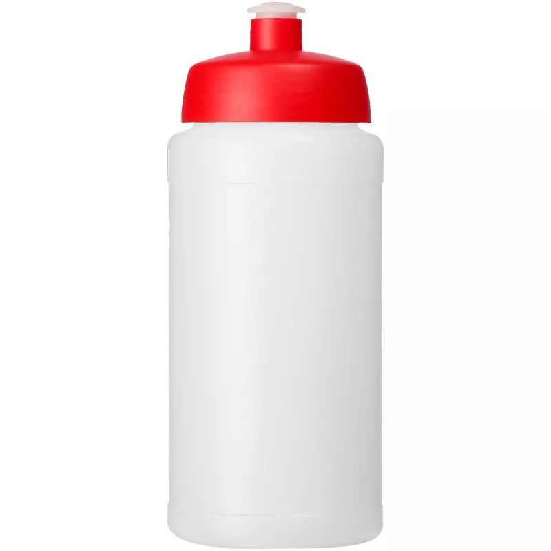 Bidon Baseline® Plus o pojemności 500 ml ze sportowym wieczkiem i uchwytem - Czerwony-Przezroczysty (21068718)